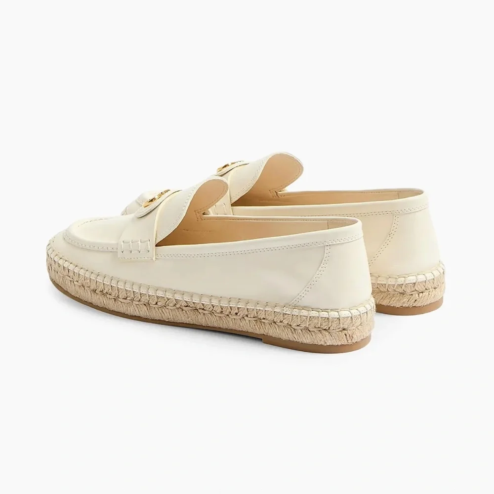 VALENTINO GARAVANI V-Logo Espadrille Loafers in Ivory - Size 40, 10-9.5 US